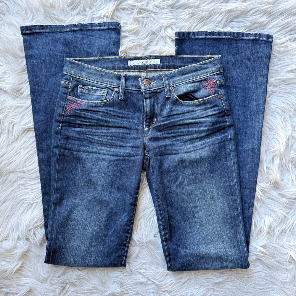 NWOT Joe’s Jeans The Rocker Y2K Flare Bootcut Embroidered Denim Jeans 26